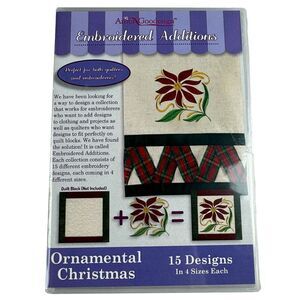 Anita Goodesign Embroidered Additions Ornamental Christmas Embroidery Design CD